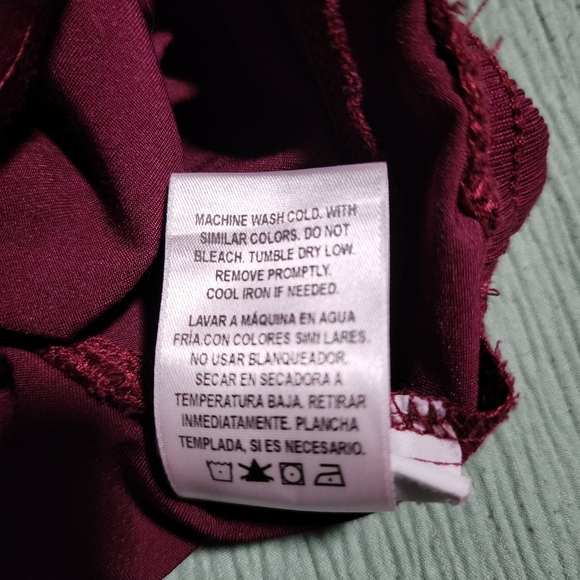 Scrubstar Drawstring Scrub Pants Stretch Burgundy Red Size Medium - Picture 9 of 9